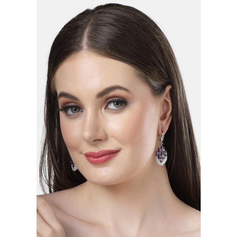 AVANT-GARDE PARIS  Diva Kollektion Pfauenfeder-Tropfenohrringe 