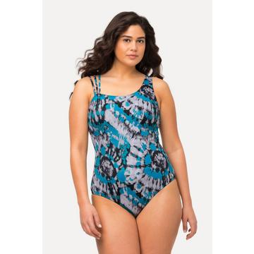 Maillot de bain à bonnets souples - imprimé Batik et bretelle en trois parties d'un côté