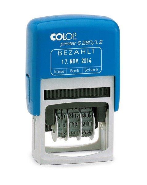 Colop COLOP Datumstempel Bezahlt S260L2/D 24x45mm D  