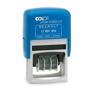 Colop COLOP Datumstempel Bezahlt S260L2/D 24x45mm D  
