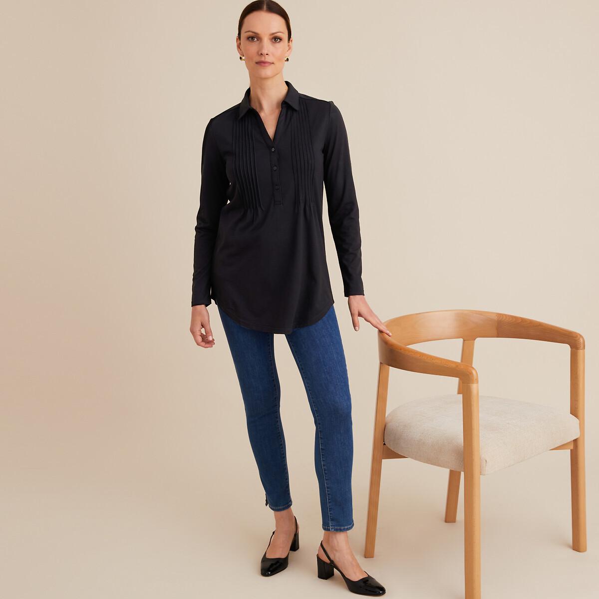 La Redoute Collections  Langärmeliges Blusenshirt mit Polokragen 