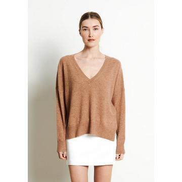 RIA 3 Maglia oversize con profondo scollo a V - 100% cashmere