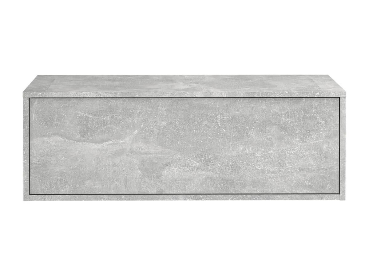 Vente-unique Meuble sous vasque suspendu - Coloris gris béton - 94 cm - TEANA II  