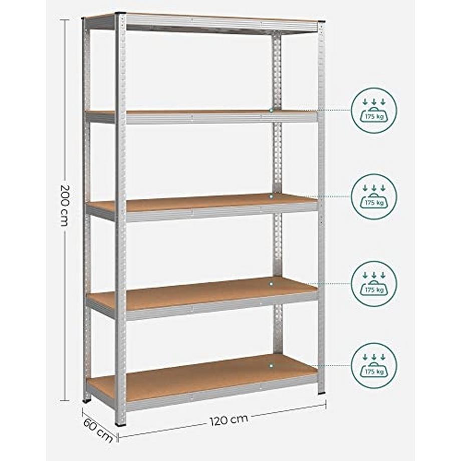 Pricenet  Étagère de garage en acier robuste, capacité de 875 kg 