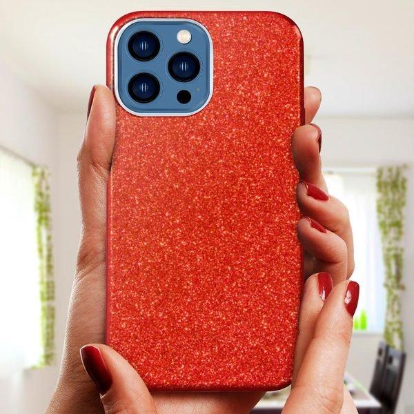 Avizar  Cover Paillette iPhone 13 Pro Rossa 