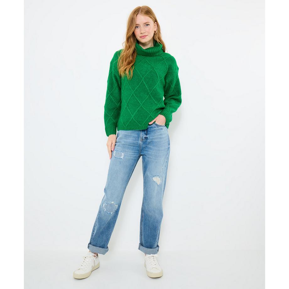 Joe Browns Klassischer Rollkragenpullover mit Rautenmuster  