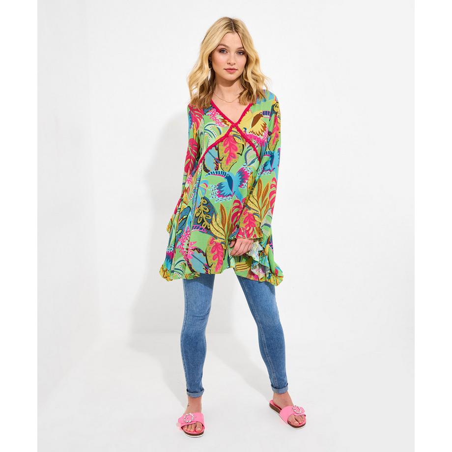 Joe Browns Tunica Maniche Lunghe Stampa Tropicale  