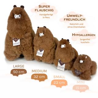 Inkari  Peluche Alpaga mini (15 cm) - Noisette 