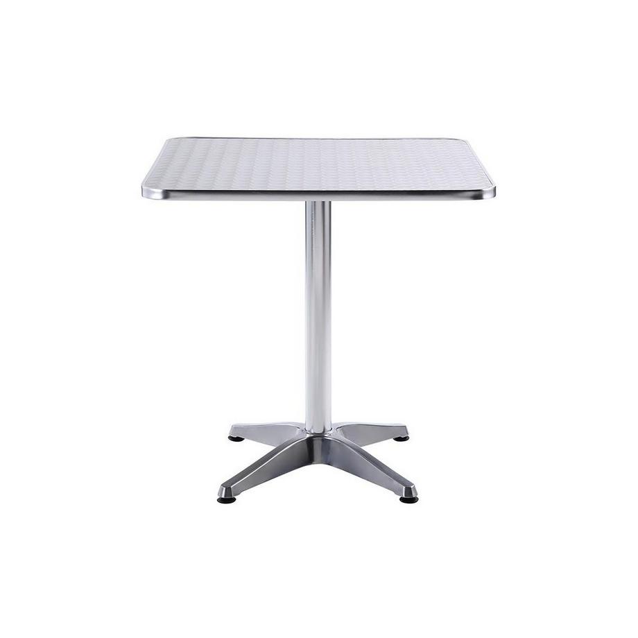 Vente-unique Garten Essgruppe Aluminium Tisch quadratisch + 2 Stühle MONTMARTRE  