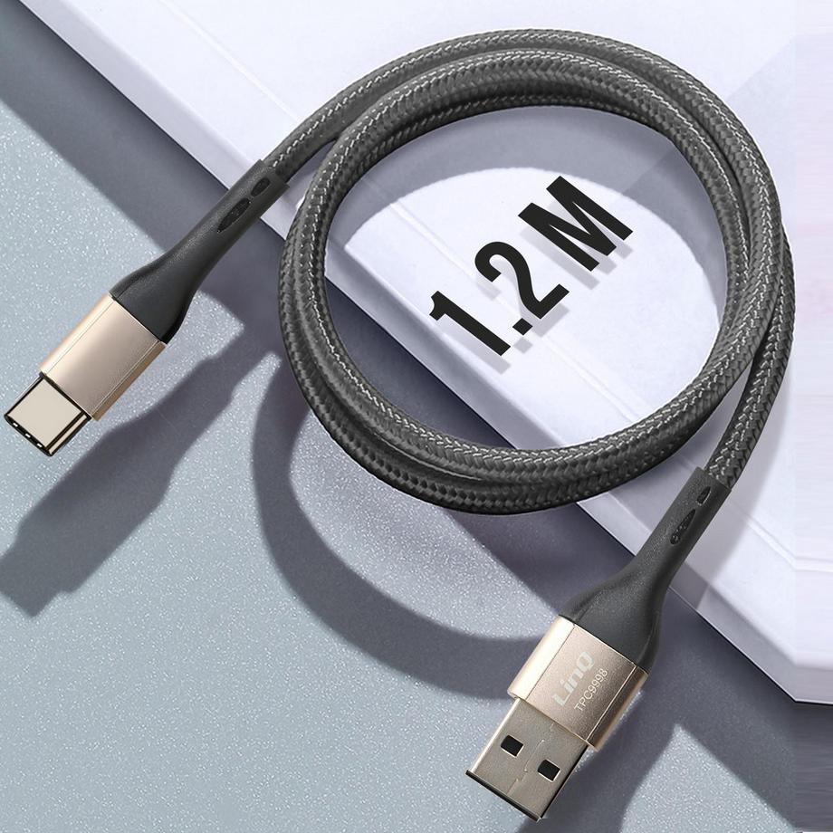Avizar  USB / USB-C Kabel 1.2m Schwarz, LinQ 