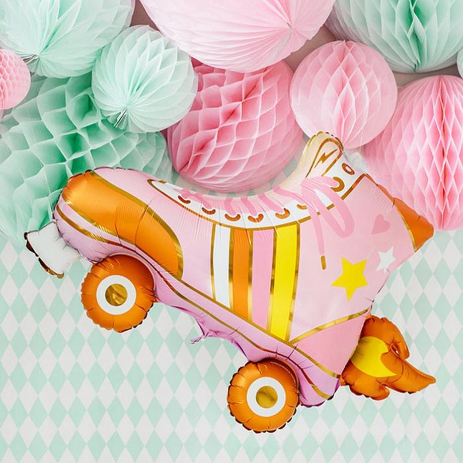 PartyDeco  Rollschuh-Folienluftballon - Flame 