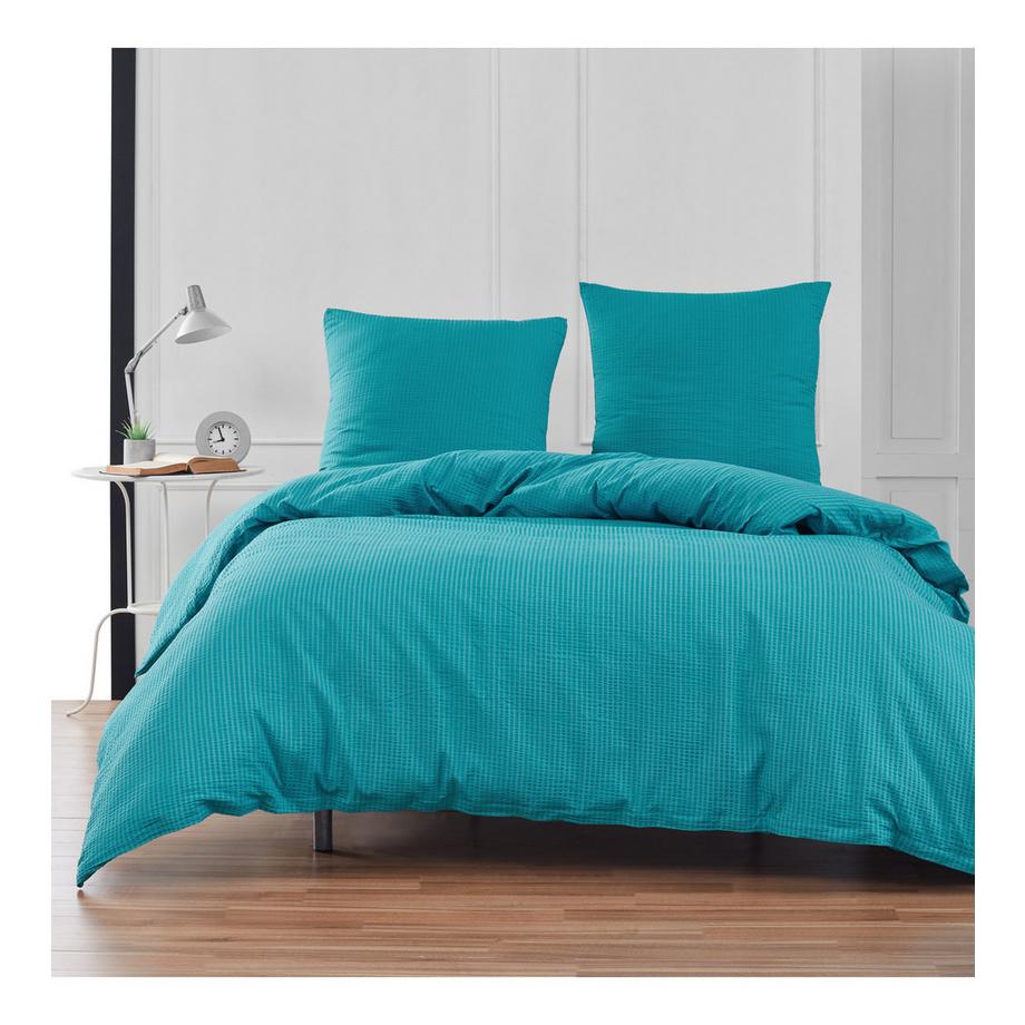 Flair Seersucker Uni Bettwäsche Set  