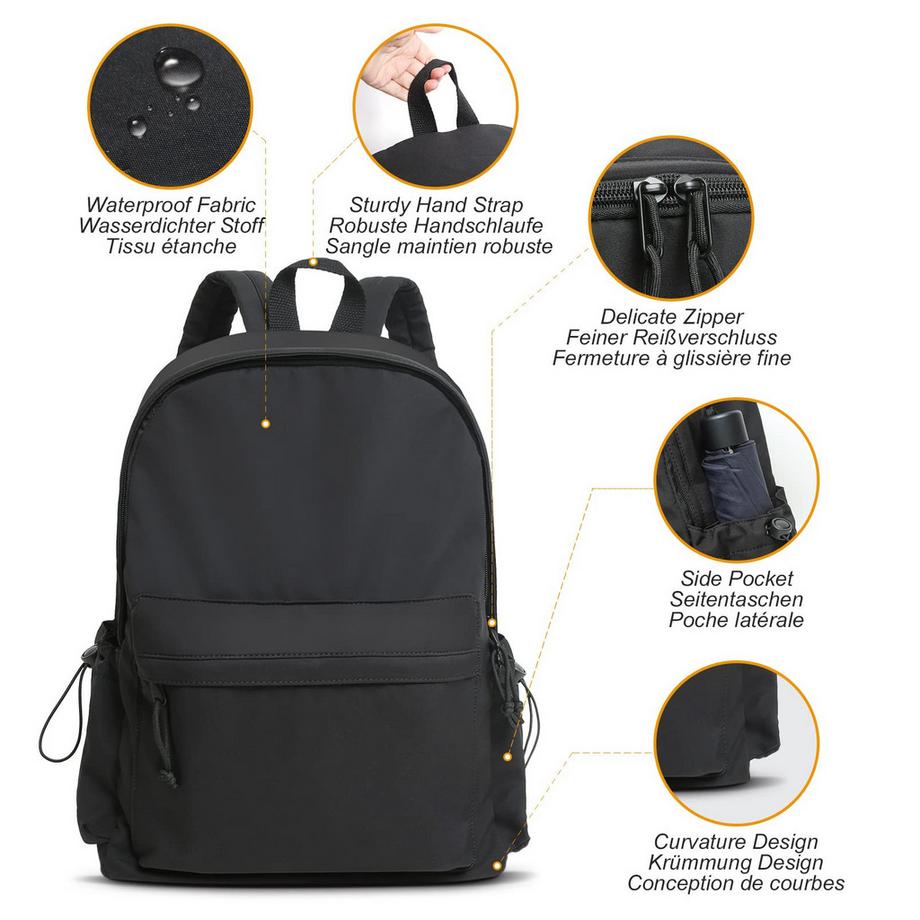 Only-bags.store Sac à dos scolaire adolescent avec compartiment pour ordinateur portable  