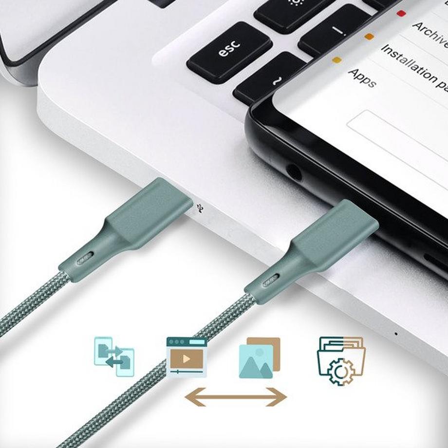 Just green  Cavo USB-C / USB-C 2m Just Green Verde 