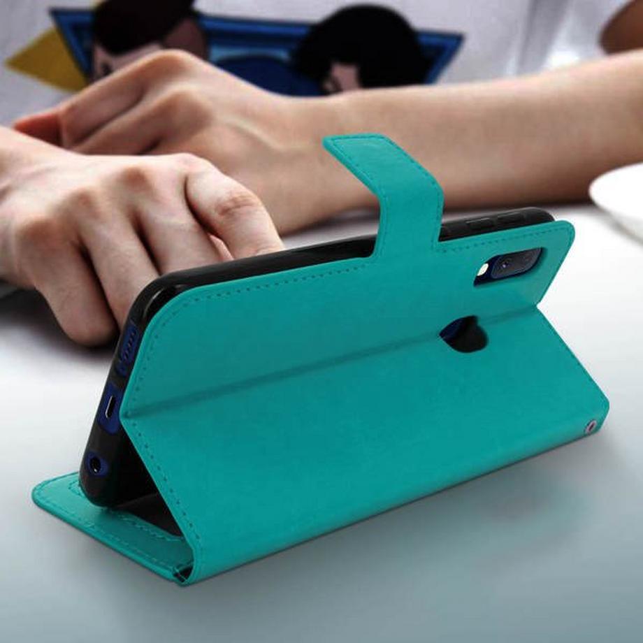 Avizar  Housse Samsung A20e à rabat Rouge 