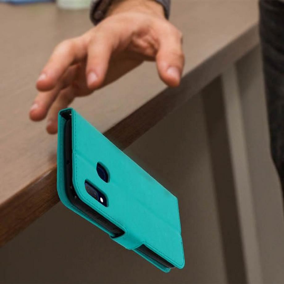 Avizar  Housse Samsung A20e à rabat Rouge 