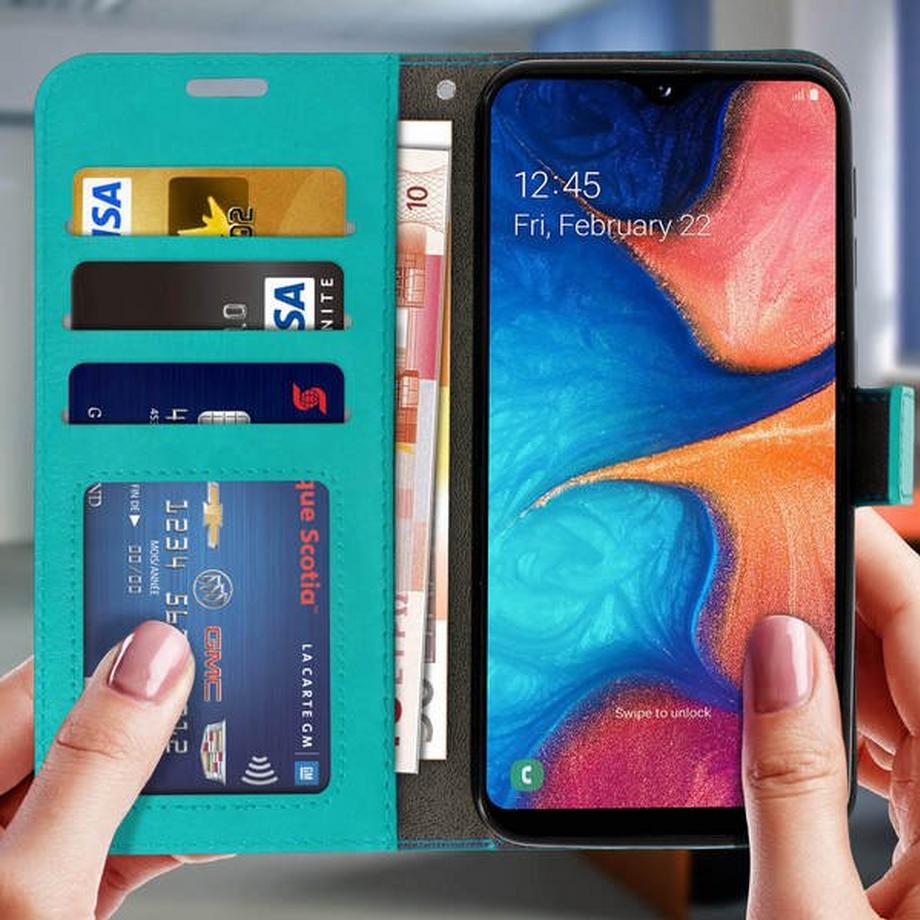 Avizar  Housse Samsung A20e à rabat Rouge 