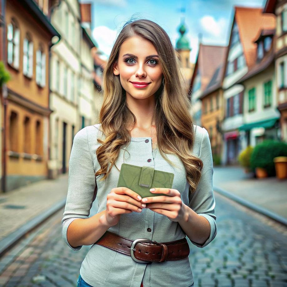 Only-bags.store Geldbörse aus weichem Leder mit RFID-Geldbörse  