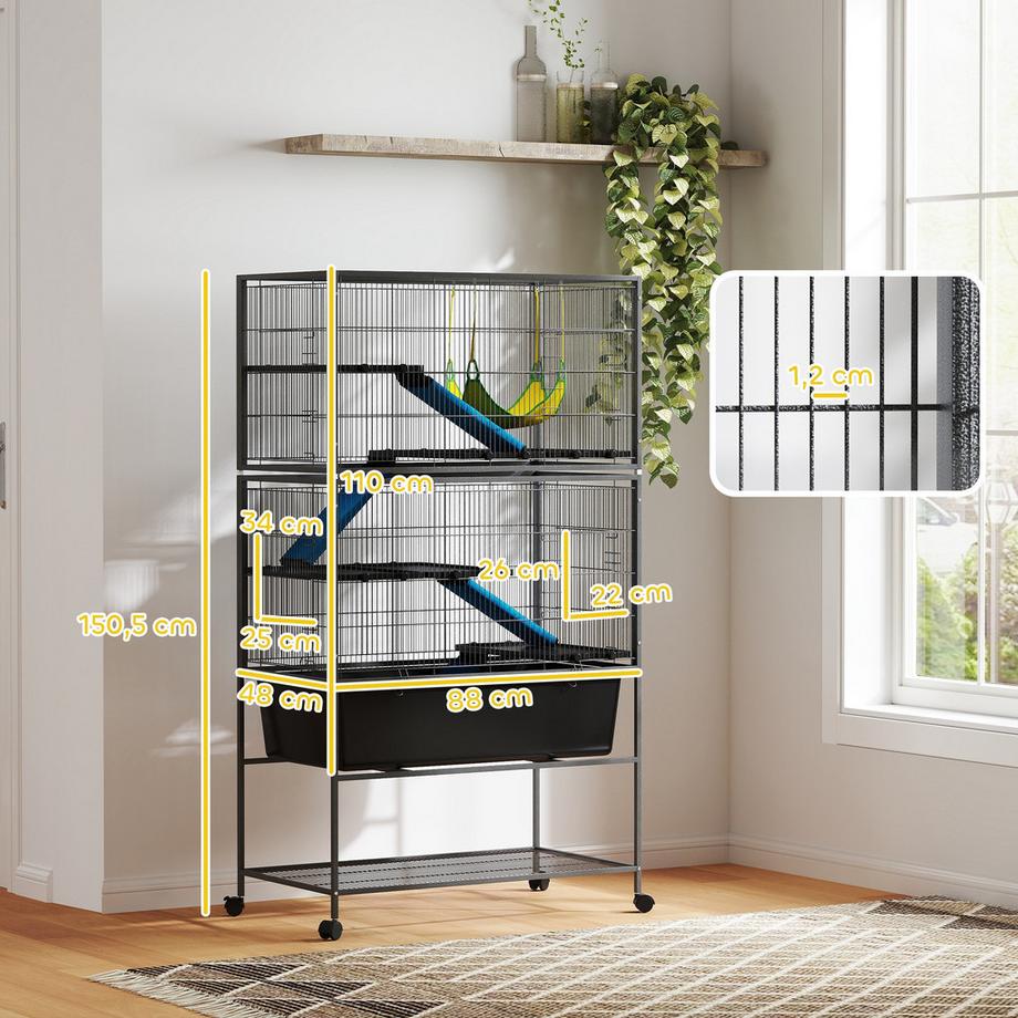 PawHut  Kleintierkäfig 