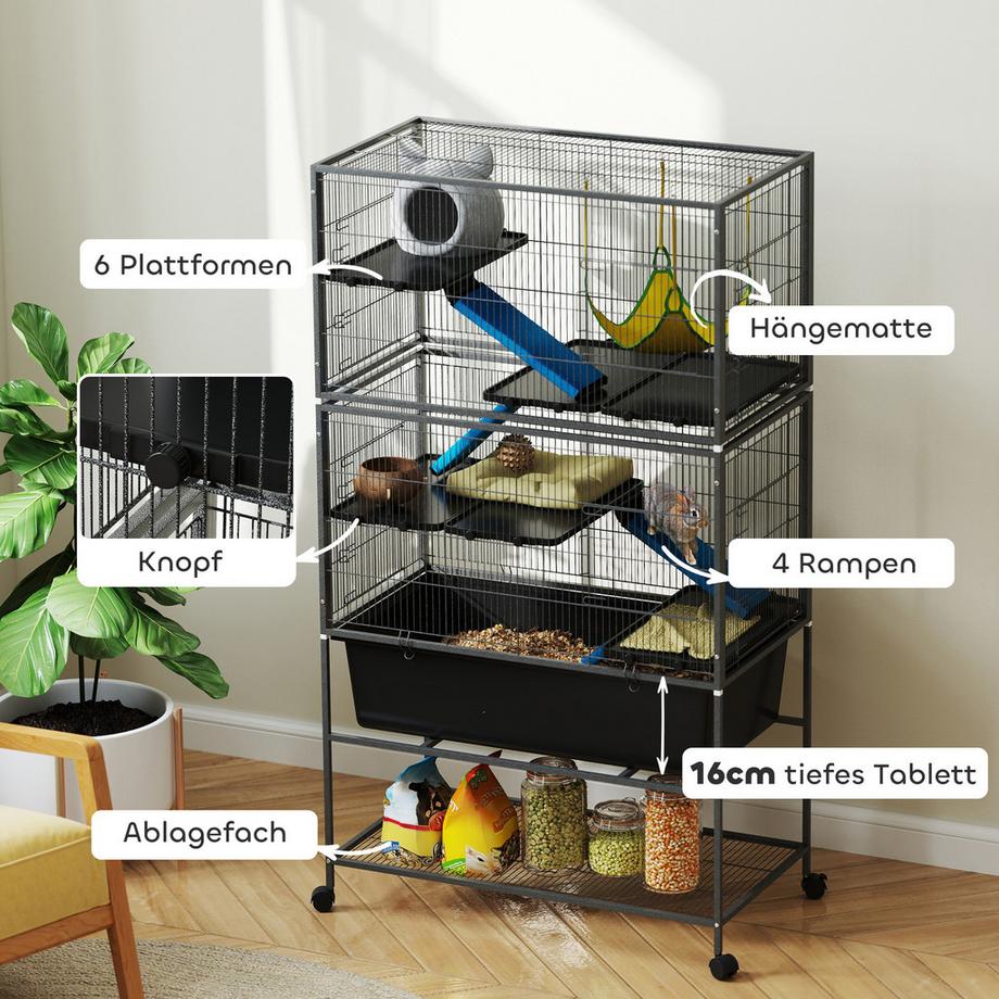 PawHut  Kleintierkäfig 