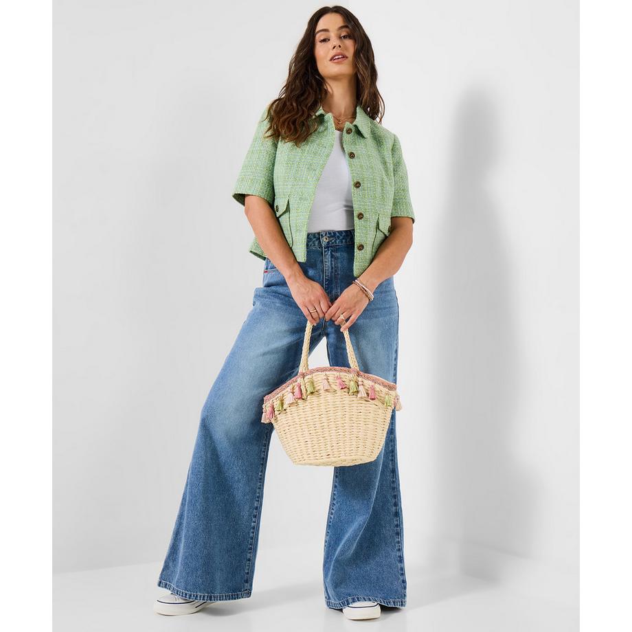 Joe Browns Geflochtene Korbtasche mit Quasten  