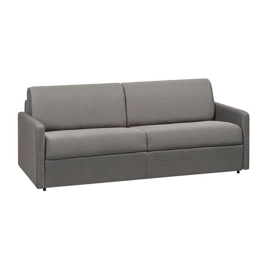Vente-unique Schlafsofa 4Sitzer Stoff Liegefläche mit Lattenrost mit breiten LattenMatratze CALIFE  