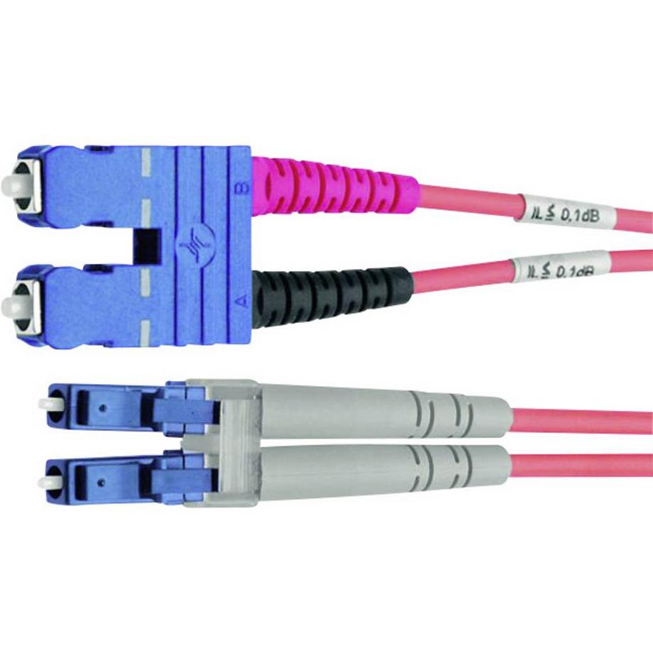LWL-Kabel Duplex SC-Stecker LC-Stecker 9/125 µ Singlemode OS2 1 m