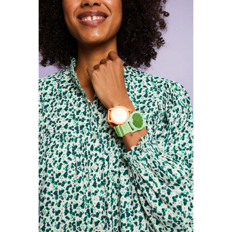 ESPRIT Camicia Maniche a Sbuffo Girocollo  