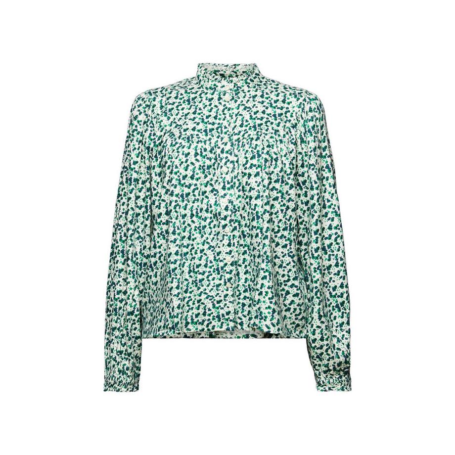 ESPRIT Camicia Maniche a Sbuffo Girocollo  