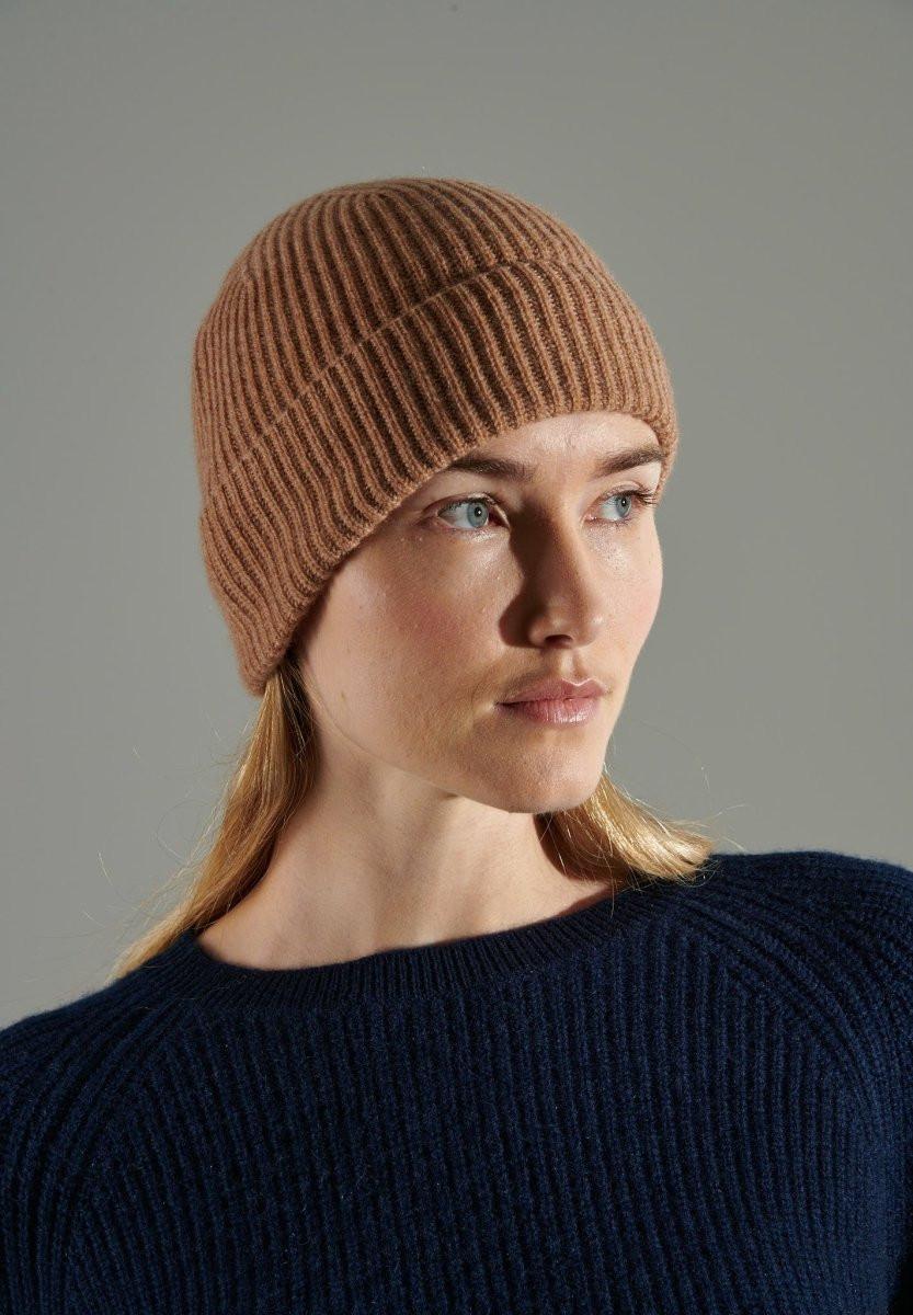 Studio Cashmere8 UNI 11 Mütze Englische Rippe 4 Fäden Kaschmir  