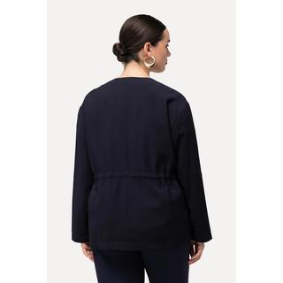 Ulla Popken Veste Cordon de Serrage Col Rond Manches 3/4  
