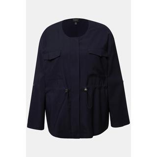 Ulla Popken Veste Cordon de Serrage Col Rond Manches 3/4  