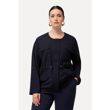 Giacca con coulisse, scollo a girocollo e maniche a 3/4