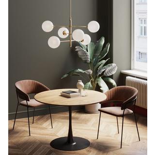 KARE Design Table Schickeria chêne noir ronde 110  