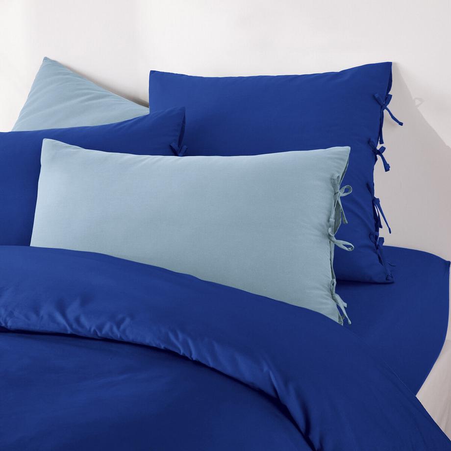 La Redoute Intérieurs Taie d'oreiller unie à nouettes en coton  