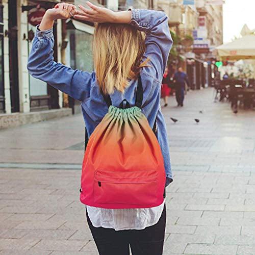 Only-bags.store  Beutel Rucksack Hipster Kordelzug Turnbeutel Gymsack mit Innentasche Sportbeutel 