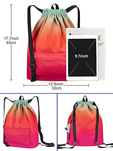 Only-bags.store  Beutel Rucksack Hipster Kordelzug Turnbeutel Gymsack mit Innentasche Sportbeutel 