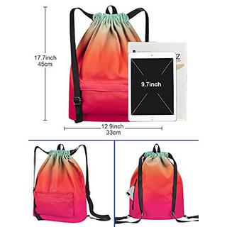 Only-bags.store  Beutel Rucksack Hipster Kordelzug Turnbeutel Gymsack mit Innentasche Sportbeutel 