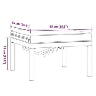 VidaXL  Tabouret de jardin aluminium 