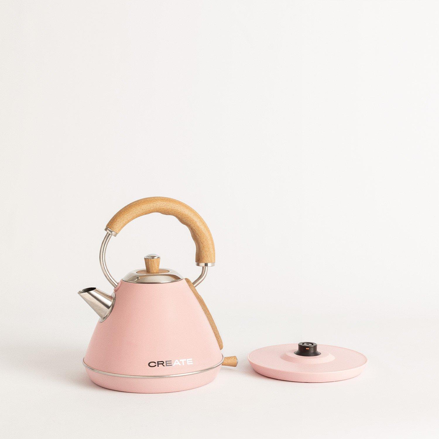CREATE KETTLE RETRO M - Bouilloire 1 L rose pastel  