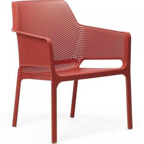 NARDI outdoor Fauteuil de jardin Net corail haut  