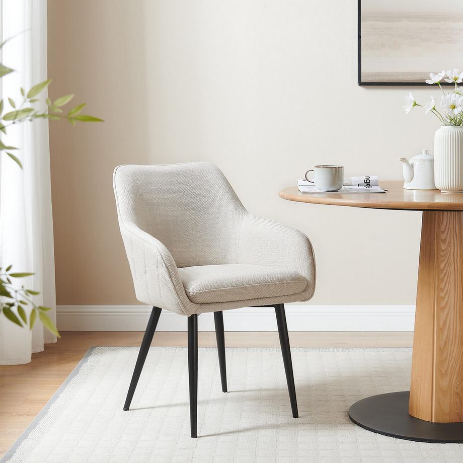 mutoni Chaise de salle à manger Nocturne beige  