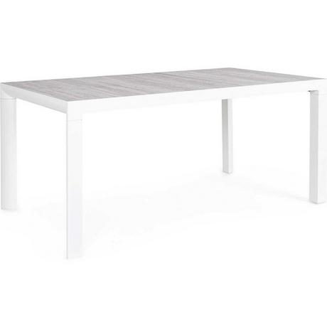 mutoni Table de jardin Mason blanc 160x90  