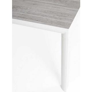 mutoni Table de jardin Mason blanc 160x90  