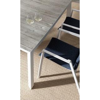 mutoni Table de jardin Mason blanc 160x90  