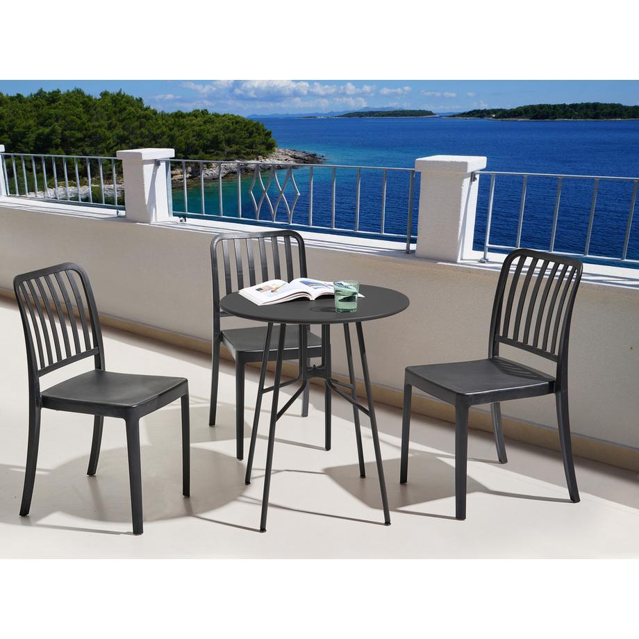 Beliani Outdoor Bistrotisch aus Eisen Modern TALTAL  