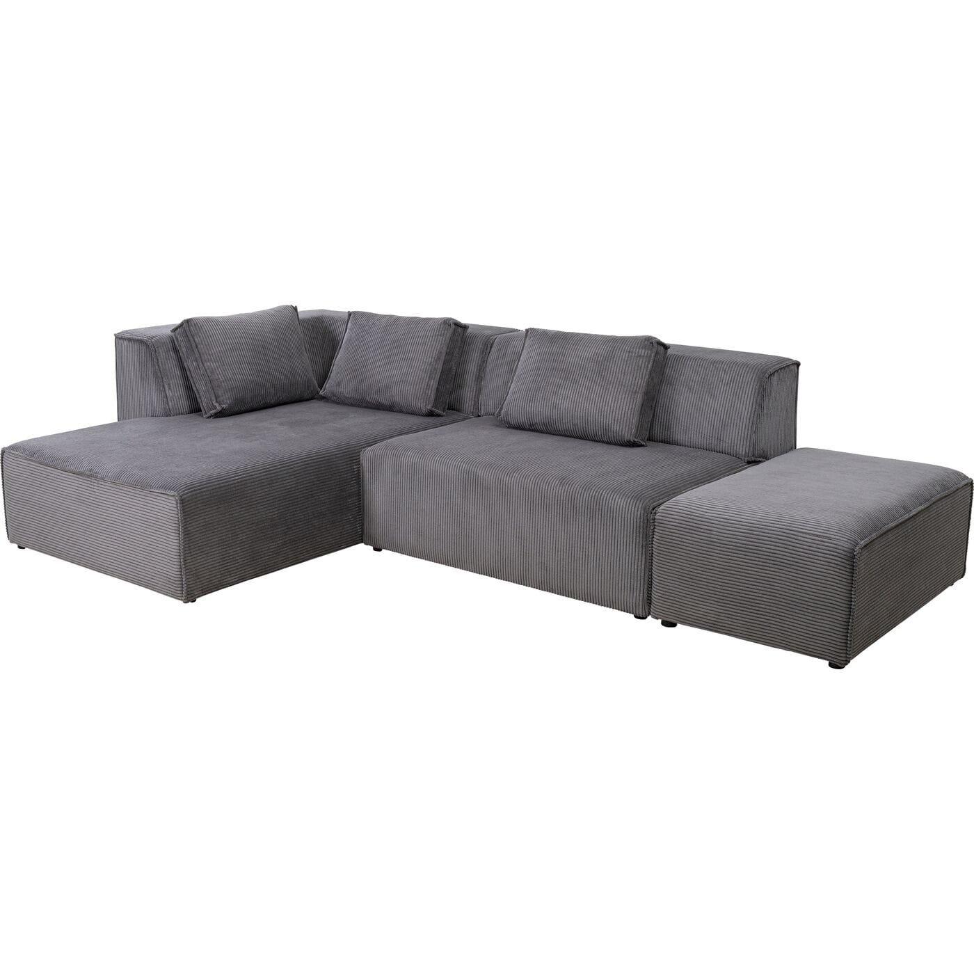 KARE Design Ecksofa Infinity Ottomane Cord links  