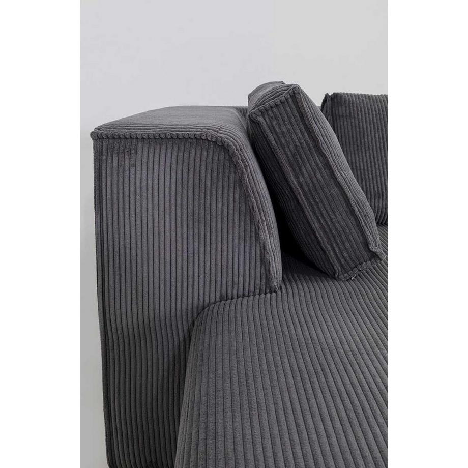 KARE Design Divano angolare Infinity con pouf in corda grigio a sinistra  