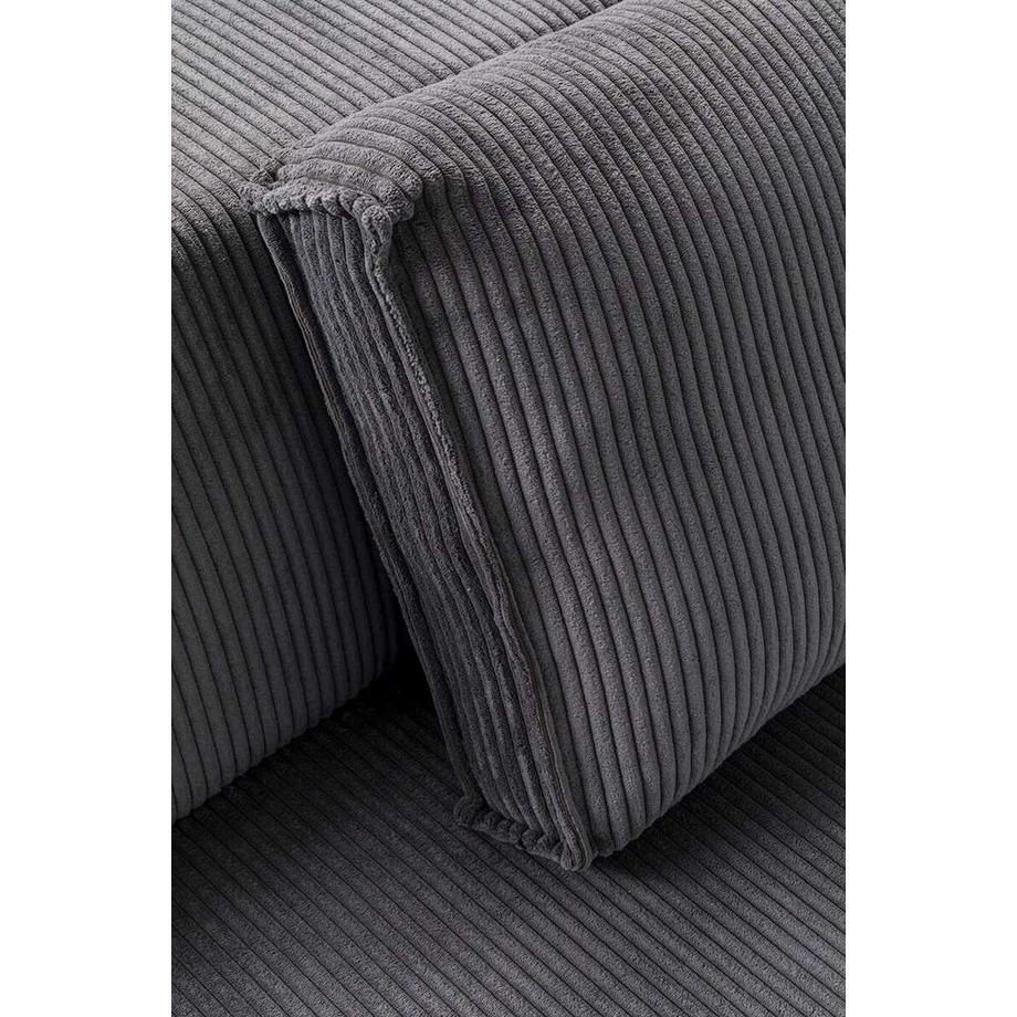 KARE Design Divano angolare Infinity con pouf in corda grigio a sinistra  