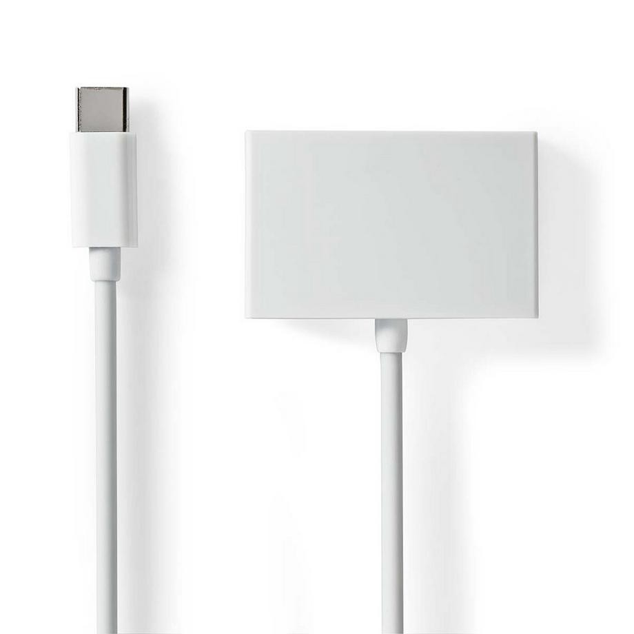 Nedis  Adattatore USB-C™ | USB 2.0 | USB-C™ Maschio | 3,5 mm Femmina | 0,10 m | Rotondo | Nichelato | ABS/PVC | Bianco | Scatola 